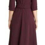Black Halo NWOT Joan Turtleneck Long-Sleeve Belted oxblood Dress sz 2 Photo 1