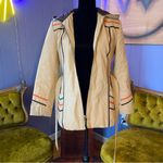 Vintage 70s/80s Casual Corner Striped Lightweight Puffer Jacket Size Small Tan Photo 7