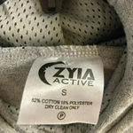 Zyia  active heather grey thumb holes hood sweatshirt. Small Photo 5