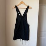 ZARA  Black Denim Overall Mini Dress – Size Small Photo 1