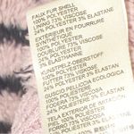 Free People Size Small Pink Black Connell Stripe Faux Fur Top Photo 4