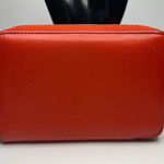CELINE Leather Zip Around Compact Bifold Wallet in Orange - Preowned Photo 0