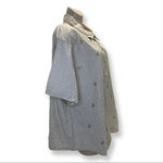 At Last & Co. Striped Button Shirt a size 22/24 New Without Tags White Photo 1