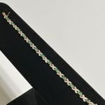 Sterling Silver DBJ  925 Diamond Accent Peridot
XO Tennis Bracelet Photo 5