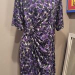 Connected Apparel Purple Patterned Dress Photo 0