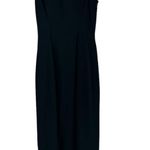 Yves Cossette Depeche Mode  Vintage 90s One Shoulder Black Maxi Bodycon Dress Sz 4 Photo 7