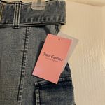 Juicy Couture NWT Blue Denim Belted Cargo Midi Skirt 26 (2-4) Western Casual Y2K Photo 2