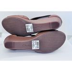 Clarks NEW  Collection Sz 8.5 Abigail Brown Leather Wedge Sandals Vacation QVC EX Photo 10