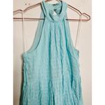 Trina Turk Sky Blue 100% Cotton Halter Neck Sunglasses Maxi Dress Size Small Photo 4