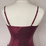 EXPRESS NWT Stretch Sequin Burgundy Bodycon Mini Dress, Small Photo 3