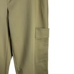 Vince Women's Cropped Cargo Pants 14 NWT Khaki Green Cotton Stretch Utility Photo 3