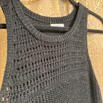 Maurice's Maurice’s Black Crochet Knit Sweater Long Tank Top XL Photo 2