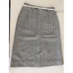 Vintage 80s/90s 100% Wool Gray Classic Houndstooth Plaid Pencil Skirt 10 Holiday Photo 5
