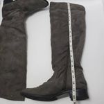 Lime Light Joaquin Faux Suede Studded Knee High Tall Gray Riding Boots Size 9 Brown Photo 3