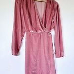 Reformation  Silk Velvet Chrissy Mini Dress in Pink Size M Photo 0