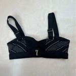 Athleta  Black White Chevron Quick Dri Bikini Top Women's Size 32 B/C Photo 3
