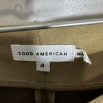 Good American Women's NEW Size 4 Suede Classic Pant Caramel High Rise Business Photo 4