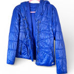 Lucy Royal Blue Quilted Puffer Jacket Womens S Cozy Winter Outdoorsy Coat Warm Photo 0