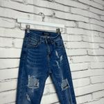 Bamboo  High Rise Distressed Skinny Jeans Women’s 0 Medium Wash Stretch Denim Photo 2