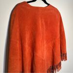 MetroStyle  Authentic Leather Poncho Size S Orange Photo 8
