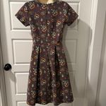 Matilda Jane  Womens Maja Ponte Dress Brown Floral Short Sleeve Mini small Photo 6