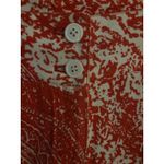 Etcetera Women's Red & White Paisley Print Cotton Blend Cropped Pants Photo 3