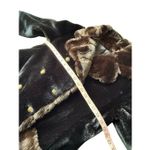 Vintage 60’s Borgana By Fairmoor Faux Fur Double Breasted Mid Length Coat Black Size M Photo 6