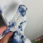 Rachel Zoe Size Large Linen Hooded Button Down Blouse Tie Dye Costal Beah Boxy Photo 3