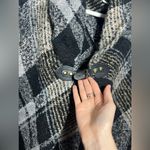 Apt. 9  Black Plaid Ruana Poncho Photo 3