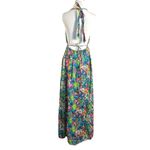 Free People Retro 60s 70s Floral Psychedelic Saffron Halter Maxi Dress Small Photo 6