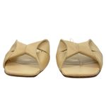 Theory Twisted Leather Sandal Slide Open Toe Beige Women Size 38 Photo 4
