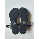 Tory Burch Emmy Women’s T-Strap Gold Logo Thong Sandals SZ 7M Photo 3