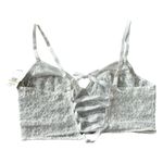 Free People  Women’s S Lele Lace Up Corset‎ Bra Crop Top White Lace Coquette New Photo 4