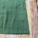 Bryn Walker  Green Black Plaid Tunic Top Cowl Neck Large Cozy Chic Photo 4