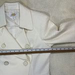 Talbots EUC White Waffle Weave Double Breasted Blazer Jacket Women's Size 6 Photo 9