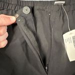 Chicos Womens 1 US M/8 Black Silk Flowy Wide Leg Pants‎ Lightweight Career *Flaw Size M Photo 4