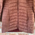 Eddie Bauer Astoria Down Filled Long Parka Coat Hooded Women’s Medium Purple Photo 2