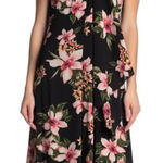 Meghan Los Angeles Aphrodite Cascading Ruffle Maxi Dress Navy‎ Blue Size Small Photo 0