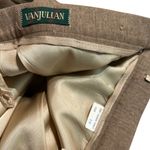 Vintage 80s Brown Blazer Gold Button Midi Skirt Suit Van Julian 6 Single Breast Tan Photo 2