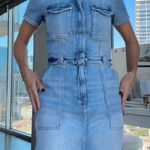 Good American  Denim Fit For Success Mini Dress S Photo 2