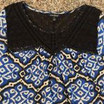 Lucky Brand  knit neckline multicolor top Photo 5