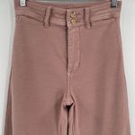 Faherty Harbor Stretch Terry Wide Leg Pants Women's Size 24 Wood Rose Mauve Pink Photo 3