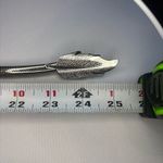 SILVER LEAF BUCKLE Elastic Stretch Waist Belt; Excellent‎ Condition Photo 1