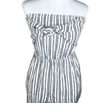 Aerie  Strapless Striped Jumpsuit White Blue Size Small Photo 6