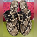 Tory Burch  Leigh Snakeskin print Sandals, size 7.5, Like New!! Photo 13