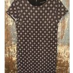 Banana Republic  Women's Short sleeve dress, black white geometric, size 4 Photo 0