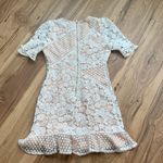 Lulus ‎ My Dearest White Lace Short Sleeve Mini Dress Size Small  Like New Photo 3