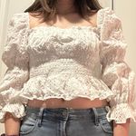 Olivaceous Off The Shoulder Crop Top Photo 4
