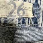 Free People  Dogtown Jean Shorts 26 Striped Cutoff Denim Frayed High Rise Cuffed Photo 10