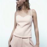 ZARA Bloggers Favorit Beige-Pink Sweetheart Neckline Formal Bustier Corset Sz M Photo 2